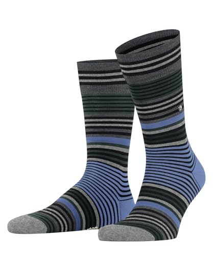 Burlington Herren Socken Stripe So Wolle gemustert 1 Paar, Schwarz Black 3000, 46-50 im Sale