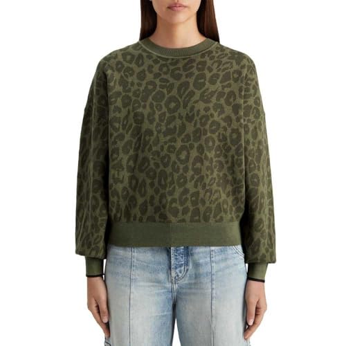 Scotch &amp; Soda Women's Jacquard Relaxed Pullover Sweater, Military 0360, EU on sale