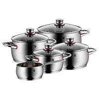 Thumbnail for WMF Quality One Topfset Induktion 5-teilig, Kochtopf Set mit Glasdeckel, Cromargan Edelstahl poliert, Induktions Töpfe Set unbeschichtet, Dampföffnung im Sale
