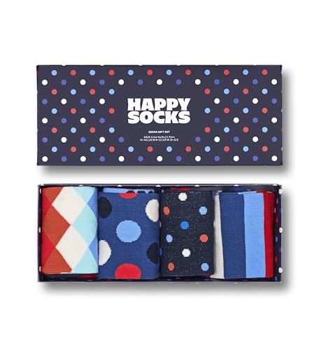 Happy Socks 3-Pack Classic Navy Geschenkbox farbenfrohe und fröhliche Socken für Männer und Frauen im Sale