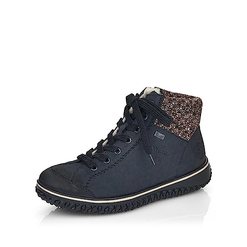 Rieker Damen Low-Top Sneaker Z4243, Frauen Halbschuhe, wasserabweisend, riekerTEX,schnürschuhe,schnürer,Sportschuhe,blau Kombi (14),39 im Sale