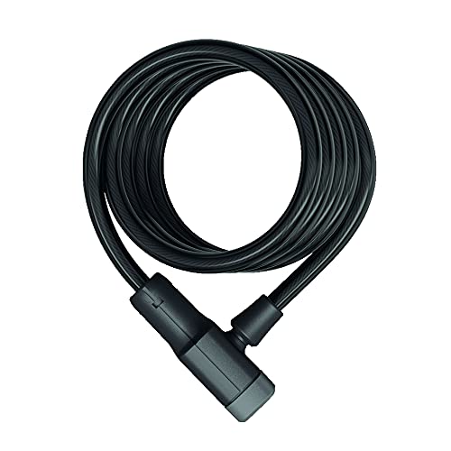 ABUS Primo 5510K/180 spiral cable lock - with SR bracket - bicycle lock made of 10 mm thick spiral cable - ABUS security level 3 - 180 cm - black on sale