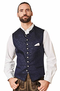 Thumbnail for Krüger Dirndl Men's Traditional Vest 951165 dark blue 60 on Sale
