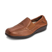 Thumbnail for VITAFORM Mokassins für Herren | Slipper | atmungsaktives Hirsch-Leder | Shock Absorber | austauschbares Luftpolster-Fußbett | weich und geschmeidig | für Normale bis kräftigere Füße | Cognac 42 im Sale