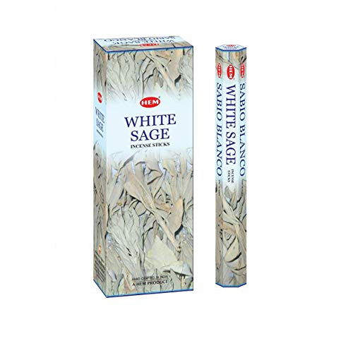 HEM Räucherstäbchen Salbei Weiß, 100 Stück(20 Stück (5er Pack)) im Sale