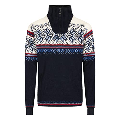 Dale of Norway Vail Wetterfester Herren Pullover - 100% Leichter Woll-Skisweater - Winddichter Wollpullover für Männer, Schwarzer Sandstein, Mittel im Sale