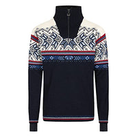 Thumbnail for Dale of Norway Vail Wetterfester Herren Pullover - 100% Leichter Woll-Skisweater - Winddichter Wollpullover für Männer, Schwarzer Sandstein, Mittel im Sale