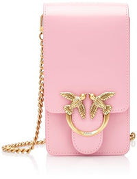 Thumbnail for Pinko Damen Love One Smart gebürstetes Leder glänzend Reisezubehör-Brustbeutel, P31q_Marine-Antik-Gold im Sale