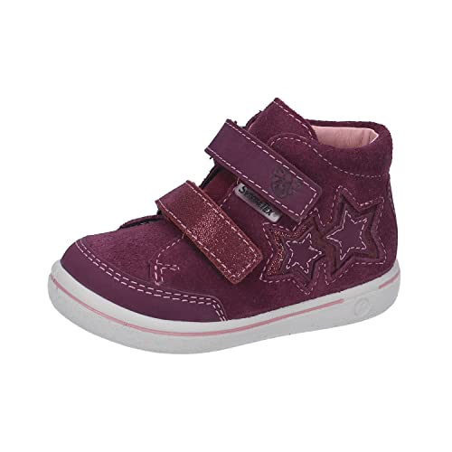 RICOSTA Baby Mädchen Stiefel SINI,Kinder Lauflernschuhe,WMS:Mittel,lose Einlage,Sympatex,Klettstiefel,Booties,wasserdicht,Merlot (380),24 EU im Sale