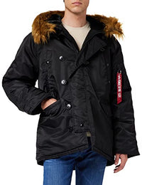 Thumbnail for Alpha Industries Herren N3B Winterjacke Parkas, Schwarz (Black 03), Medium im Sale