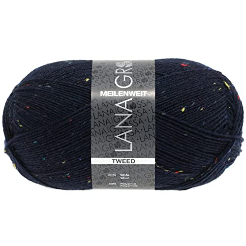 Lana Grossa Meilenweit Tweed 112 Blue/Multicolored on sale