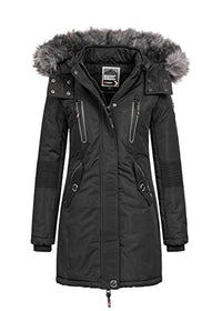 Thumbnail for Geographical Norway Damen Jacke Winterparka Coracle/Coraly -Fellkapuze Black im Sale