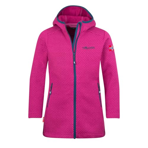 Trollkids Mädchen Fleecejacke Jondalen, Helle Beere/Madeirablau, im Sale