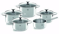 Thumbnail for Fissler Copenhagen/Stainless steel cookware set, 5-piece, cooking pot set, pots with glass lids (3 cooking pots, 1 stewing pot, 1 saucepan without lid) - Induction on sale