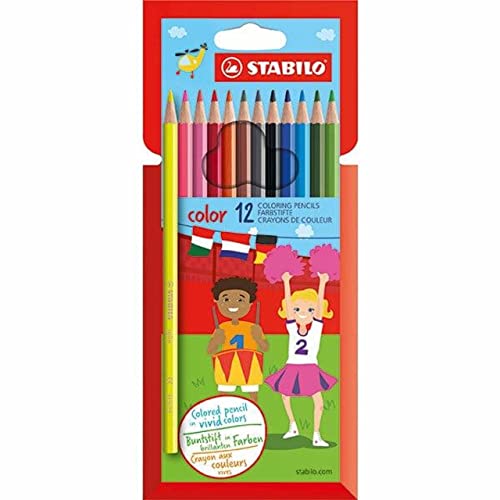 STABILO Colored Pencils - 12-pack - with 12 different colors including 2 neon colors on sale