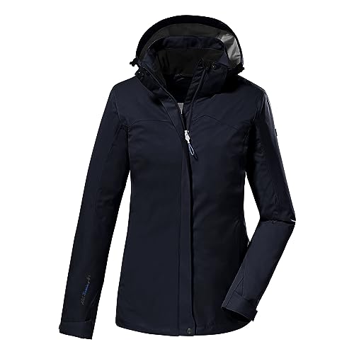 killtec Damen Funktionsjacke/Outdoorjacke mit abzippbarer Kapuze KOS 133 WMN JCKT, dunkelnavy, 44, 38383-000 im Sale