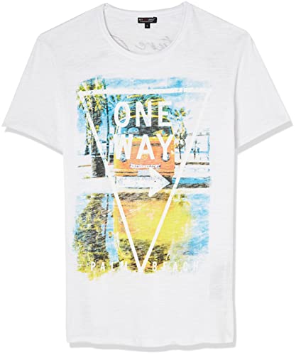KEY LARGO Herren ONE Way Round T-Shirt, White (1000), im Sale