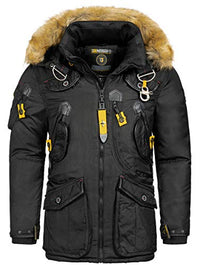 Thumbnail for Geographical Norway Herren Winter Jacke Parka Outdoor Mantel Anorak Winter Parka warme Jacke Steppjacke AGAR FvS Production H-H, Farbe:Navy, im Sale