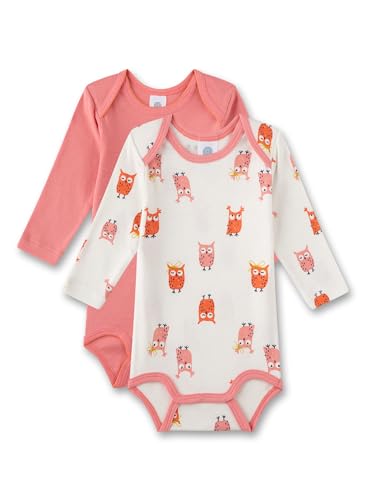 Sanetta Baby-Body Langarm (Doppelpack) Eule | Hochwertiger und nachhaltiger Body für Mädchen aus Bio-Baumwolle. Inhalt: 2er Set Baby Body 086 im Sale