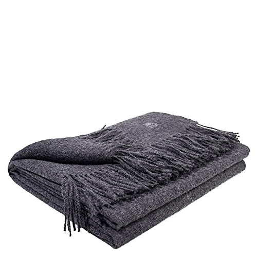 Zoeppritz Decke in der Farbe: Dunkelgrau, aus Alpacawolle hergestellt, im Sale