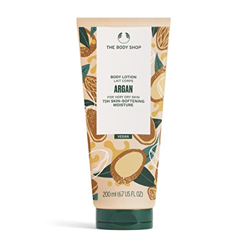 THE BODY SHOP Argan Body Lotion für sehr trockene Haut, 72 Stunden Feuchtigkeit, vegan, 200 ml im Sale