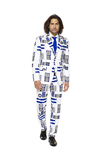 Opposuits STAR WARSTM Men's Suit - Official R2-D2TM Costume Comes With Pants, Jacket and Tie, R2-d2TM, 52 im Sale