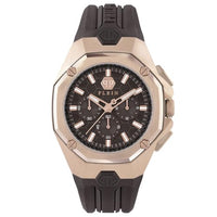 Thumbnail for Philipp Plein Herren Uhr Analog Quarz Chrono Octagon PWTBA0123 Silikon im Sale