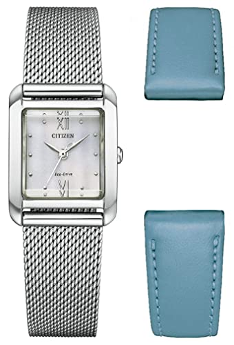 Citizen Damen Analog Quarz Uhr mit Edelstahl Armband EW5590-62A im Sale