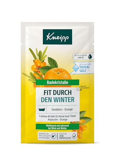 Kneipp Badekristalle Fit durch den Winter - mit wertvollem Sanddorn-Extrakt und natürlichem ätherischem Orangenöl - 60g im Sale