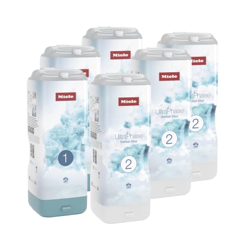 Miele Original Accessories – UltraPhase 1 and UltraPhase 2 Refresh Elixir Detergent and Washing Machine Cleaner – Half-Year Supply – 6 Cartridges (12275880) on Sale