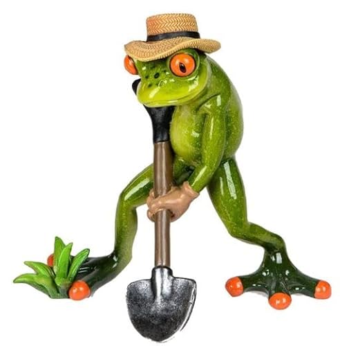 formano wunderbarer Frosch Gärtner mit Schaufel,Froschhausen im Sale