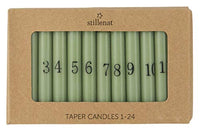 Thumbnail for IB Laursen - Adventskerzen - Kalenderkerzen - 1-24 - Grün - mit schwarzen Zahlen - 24er Set im Sale
