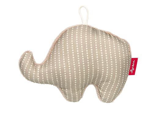 SIGIKID Elephant Grasping Toy, RedStars Baby Toy, with Rattle: Grasp, Discover, Play, for Babies from Birth, Item No. 42951, Beige-Gray, 13 cm, on Sale