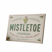 Thumbnail for Loberon Decorative Board Mistletoe, Pretty Vintage Look, Nostalgic Charm, Christmas Decoration, Home Accessory, Christmas, Iron, White/Green on Sale