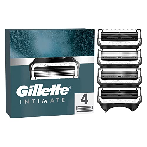 Gillette Intimate Rasierklingen für den Intimbereich, 4 Intimrasierer Ersatzklingen für Nassrasierer mit Gleitstreifen für eine sanfte Anwendung, dermatologisch getestete Klingen für Rasierer im Sale