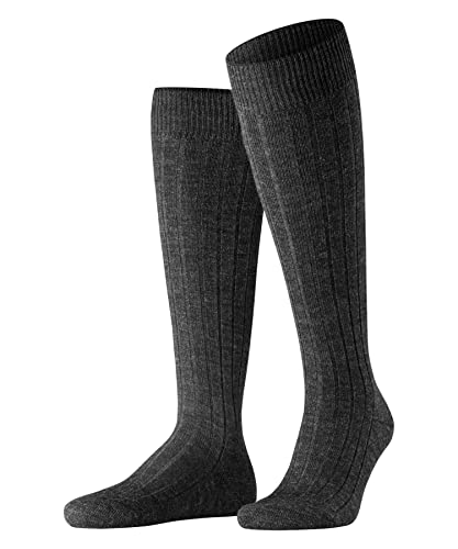 FALKE Herren Kniestrümpfe Teppich Im Schuh Kh Wolle lang einfarbig 1 Paar, Grau Anthracite Melange 3080, 43-44 im Sale