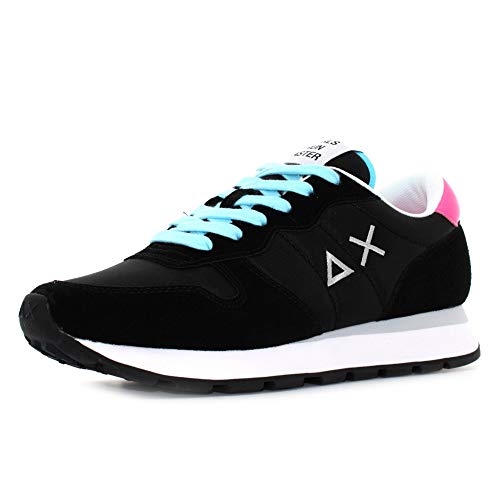 SUN68 Sneaker Running Ally Solid in Suede/Tessuto Nero Donna DS21SU05 Z31201 37