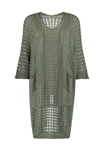 Zabaione Langer Cardigan Le44tizia Khaki im Sale
