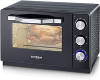 Thumbnail for SEVERIN convection oven and toaster, mini oven with grill rack, baking tray, rotisserie and crumb tray, up to 230 degrees, versatile convection oven with 20 capacity, 1,380 W, TO 2071 on sale