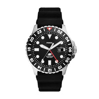 Thumbnail for Fossil Blue uhr für Herren, GMT Uhrwerk mit Edelstahl- oder Lederarmband, Blau, 46 im Sale