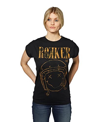 T-Shirt Rokker Kurt Black Lady Damen Kurzarmshirt, im Sale