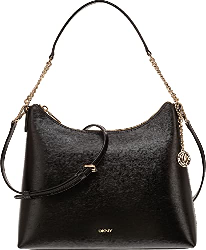 DKNY Women's Bryant Hobo Bag, Black/Gold, One Size EU on Sale