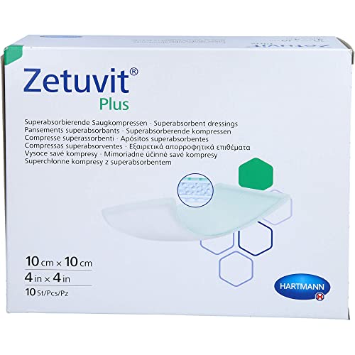 Paul Hartmann Zetuvit Plus Saugkompressen steril 10x10cm 10 Stück im Sale