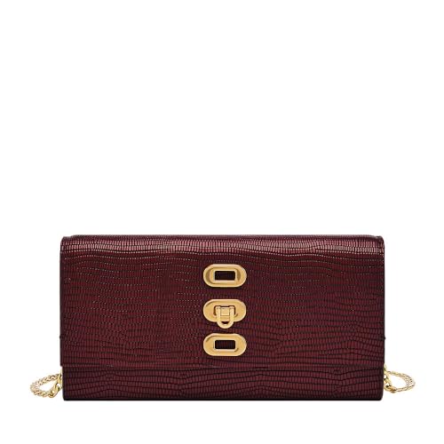 Fossil Damentasche Penrose, Eidechseneffekt geprägte Leder Geldbörse Crossbody, L: 19,1 cm, B: 1,9 cm, H: 8,9 cm, ZB1941243 im Sale