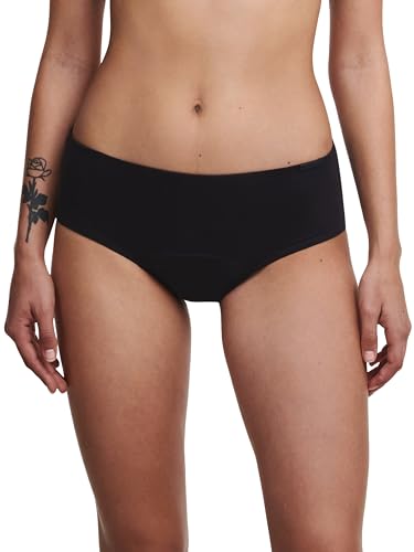 Chantelle ESSENTIAL, Periodenunterwäsche Hipster, Nimmt bis zu 4 Tampons - Umweltfreundlich Innovation - Bequem und unsichtbar, Damen Unterwäsche, Schwarz, 48 im Sale