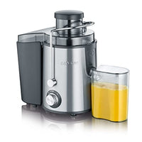 Thumbnail for SEVERIN Juicer, quiet juicer for vitamin-rich fruit and vegetable juices, electric juicer made of stainless steel, 500 ml collection container, black/stainless steel ES 3566 on sale