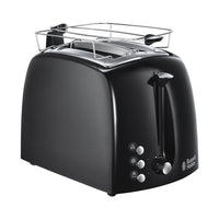 Thumbnail for Russell Hobbs Toaster [für 2 Scheiben] Textures+ (extra breite Toastschlitze, inkl. Brötchenaufsatz & integrierte Toast-Zange, 6 Bräunungsstufen + Auftau- & Aufwärmfunktion, 850W) 22601-56 im Sale