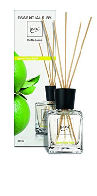Thumbnail for ipuro Essentials Room Fragrance lime light - Room fragrance for a good mood - Air freshener with high-quality ingredients (200ml) - made of glass with rattan sticks