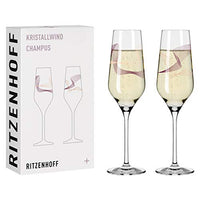 Thumbnail for RITZENHOFF 3711001 Champagnerglas 250 ml - Serie Kristallwind Set Nr. 1, 2 Stück mit Windillustration - Made in Germany im Sale