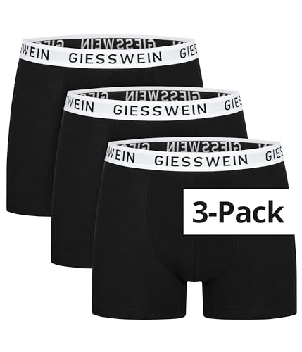GIESSWEIN Men's Boxer Shorts - Organic Cotton Underwear 3-Pack, Tagless and Extra Soft Fabric, Underwear for Men, Men's Boxers on Sale